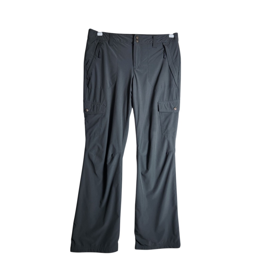 Eddie Bauer Travex Women 6 Gray Fleece Lined Cargo Hiking Pants Outdoor Stretch